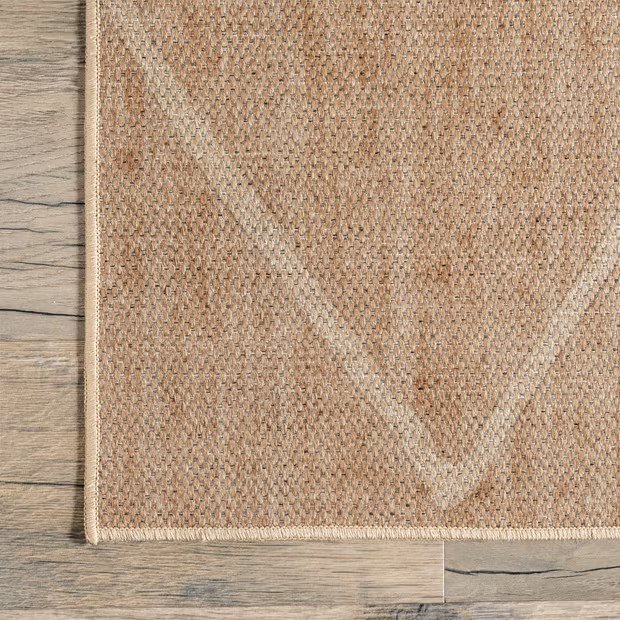 Natural Giselle Easy Jute Washable Trellis Area Rug | Rugs USA