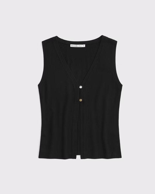 Women's V-Neck Cutaway Sweater Vest | Women's New Arrivals | Abercrombie.com | Abercrombie & Fitch (US)