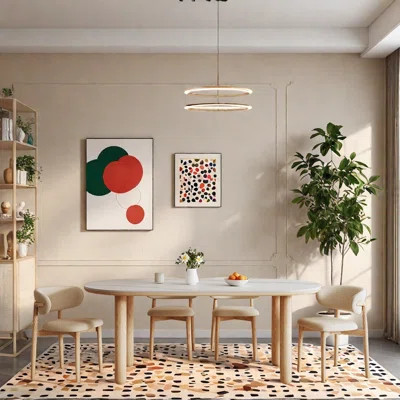 ash wood oval dining table set | Wayfair North America