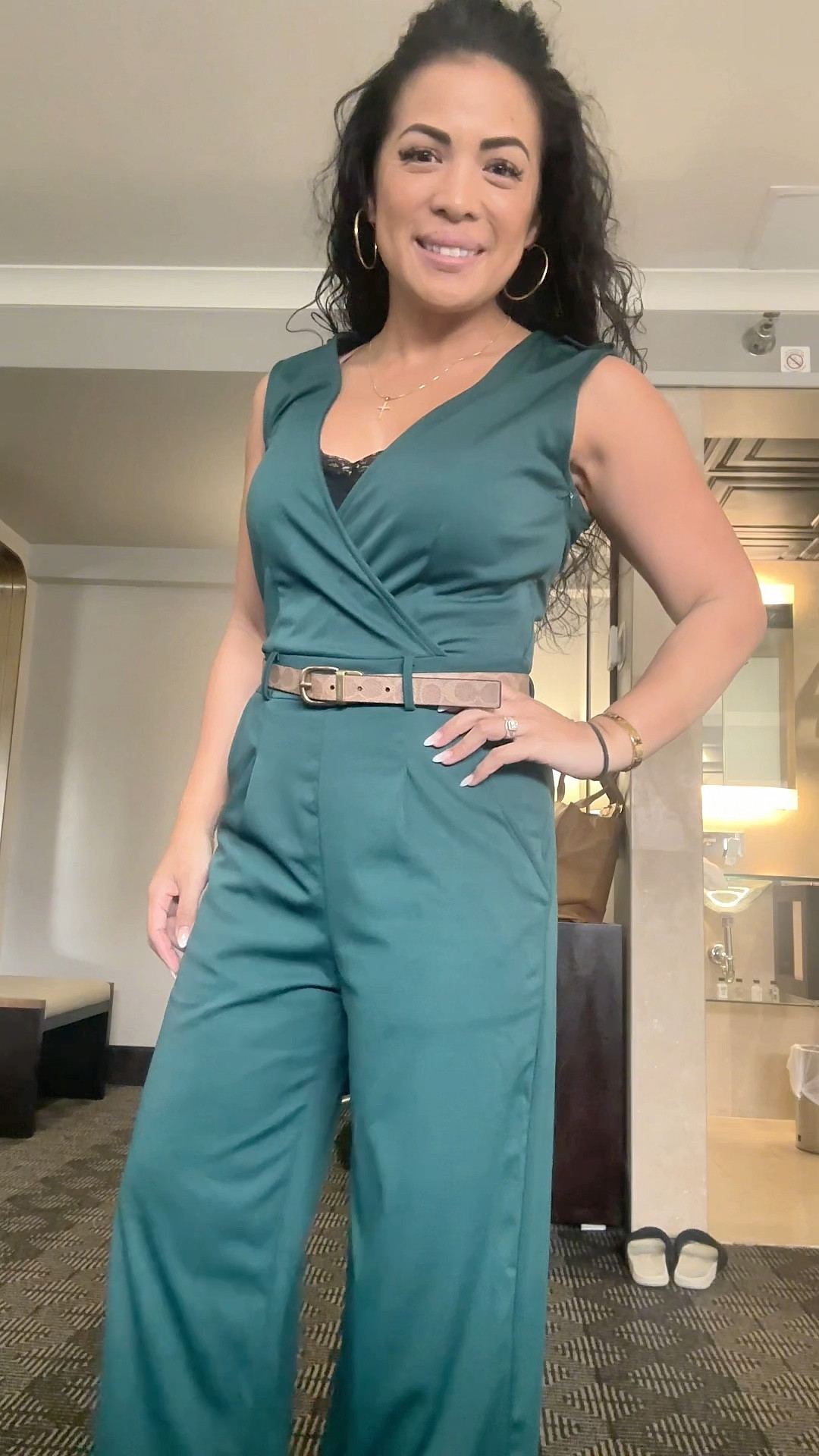 Business casual romper with matching Coach belt and pumps! 

#LTKWorkwear #LTKootd #LTKPetite