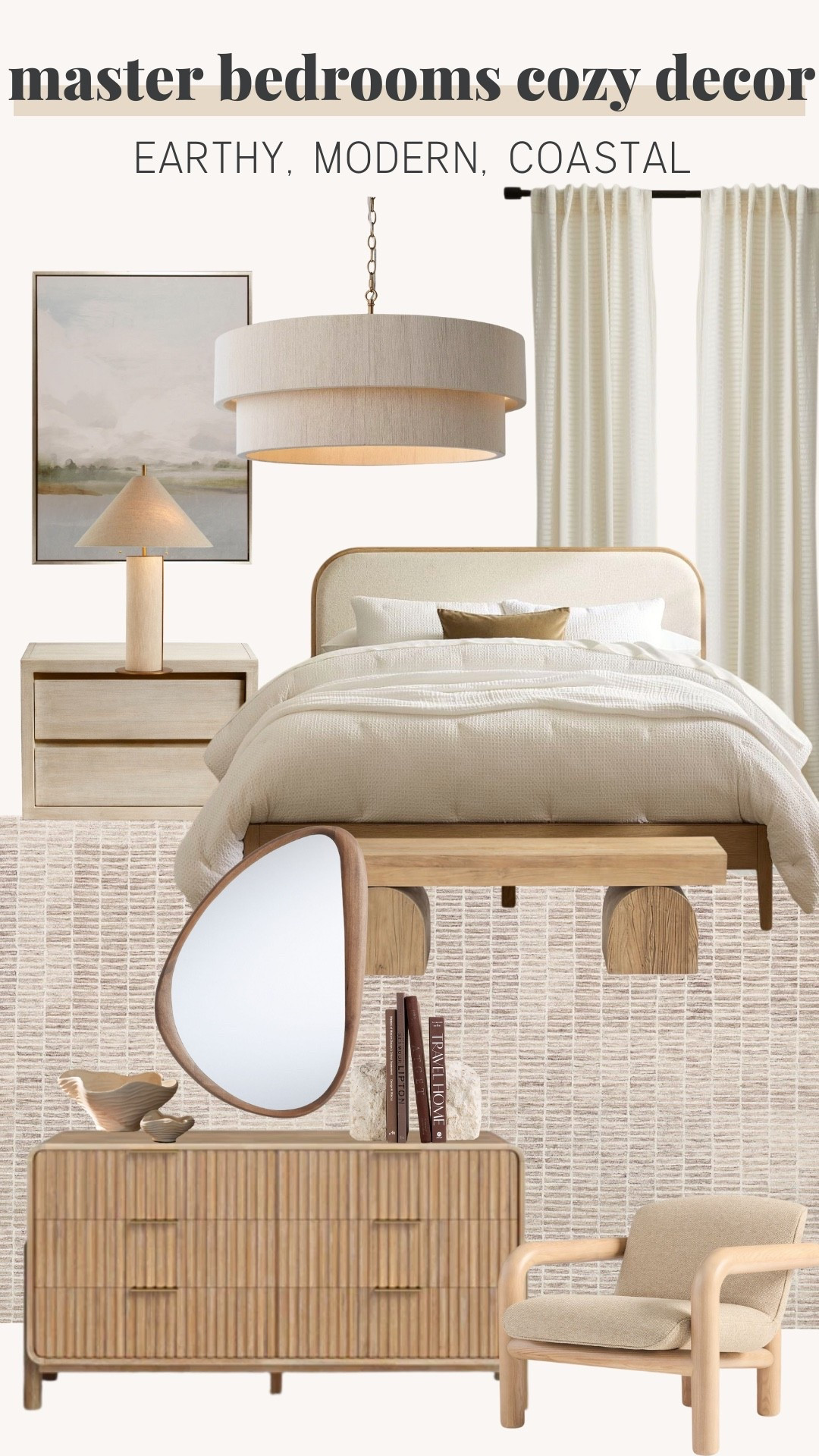Master bedrooms cozy decor, earthy, modern, coastal, rug, nightstand, mirror, bedding, curtain picks, home finds, wall art 

#LTKSeasonal #LTKHome #LTKStyleTip