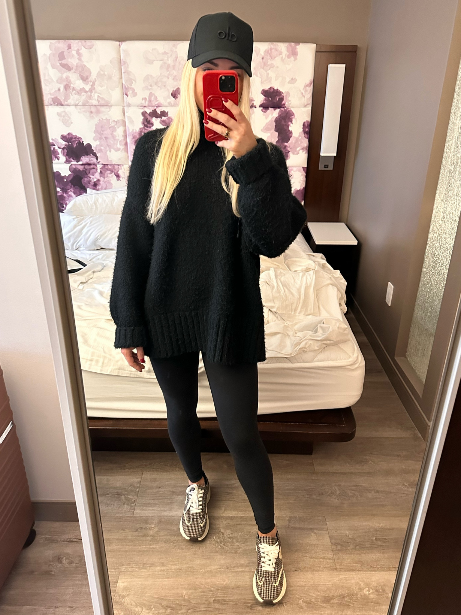 An easy running errands around town outfit! 

Sweater - old H&M, linked similar
Leggings - from Athleta! A closet staple! I’ve probably worn them over 100 times and they wash so well. So buttery soft, but the material feels substantial. 

Sneakers - old Tory Burch, no longer can find pattern but linked similar  