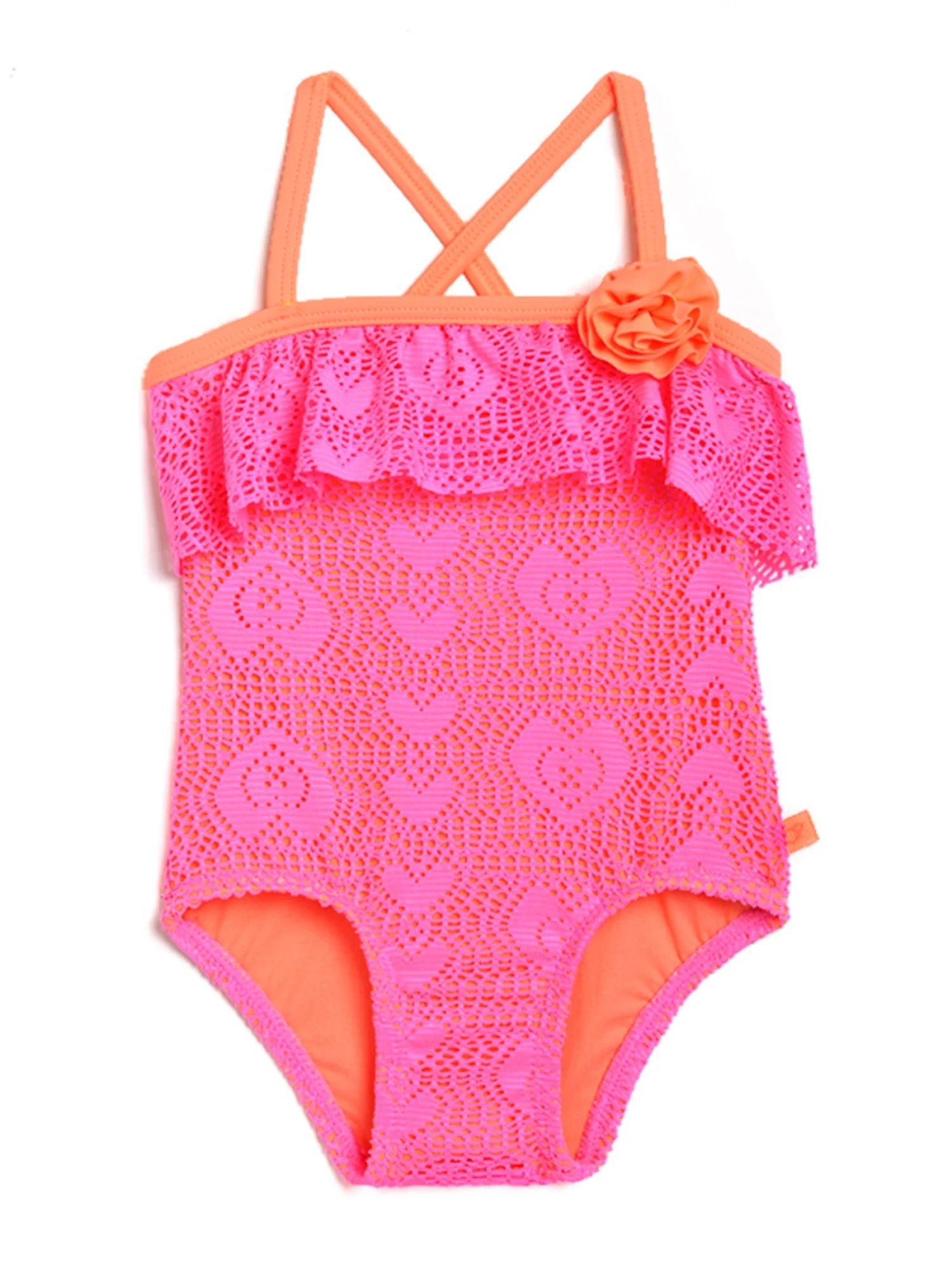 Toddler Girl Crochet Cutie One-Piece Swimsuit | Walmart (US)