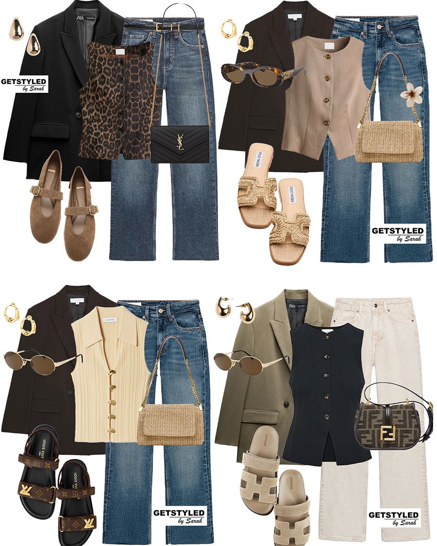 Styling waistcoats for spring 🖤

#waistcoat #jeans #sandals 
Spring fashion, blazer, jeans, zara, hm

#LTKspring #LTKshoes #LTKstyletip