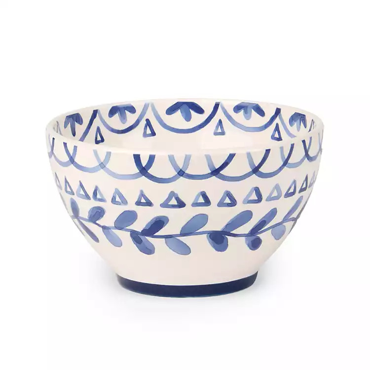 New! Blue Mosaic Ceramic Cereal Bowl | Kirklands