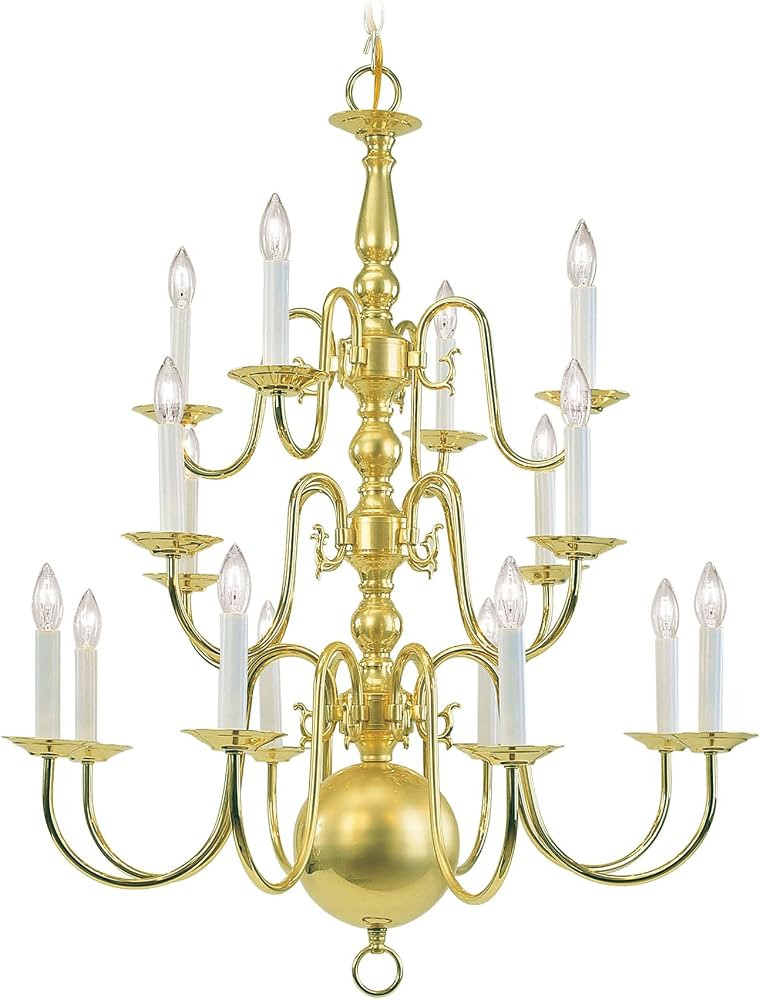 Livex Lighting 5016-02 Williamsburgh 16-Light Chandelier, Polished Brass | Amazon (US)