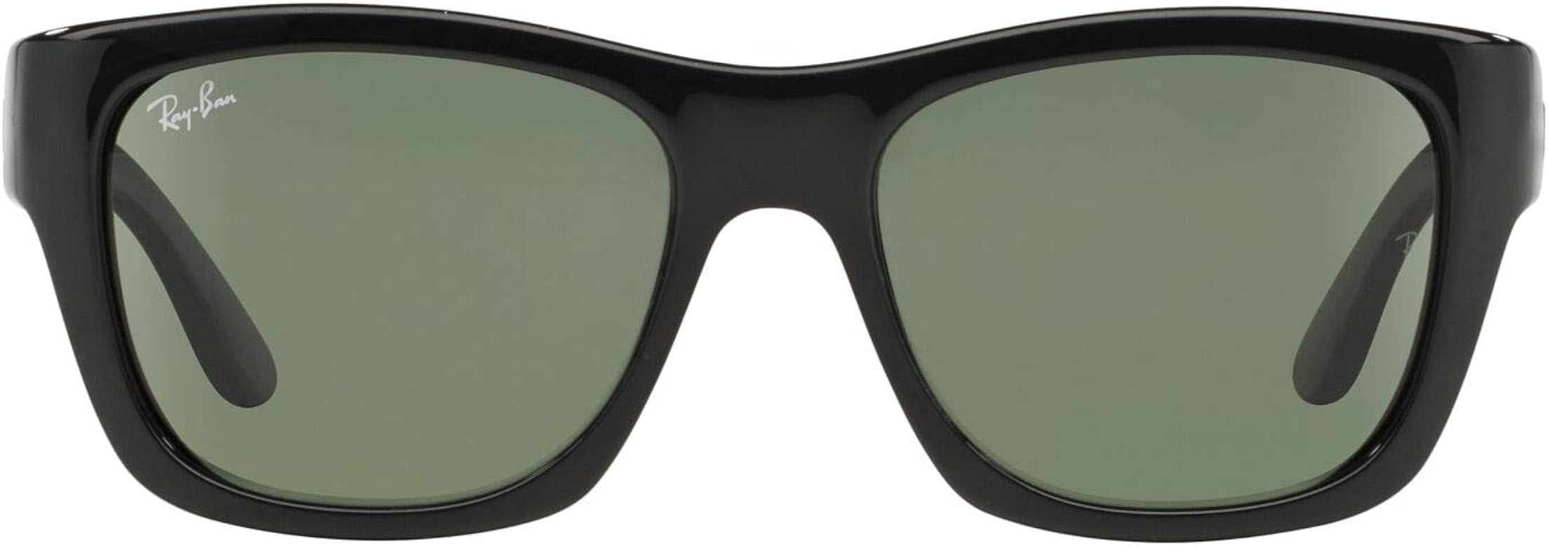 Ray-Ban RB4194 Square Sunglasses, Black/Crystal Green, 53 mm | Amazon (US)