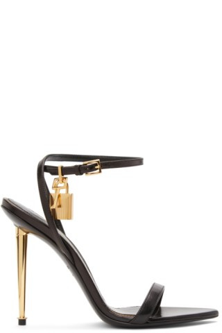 Black Padlock 105 Heeled Sandals | SSENSE