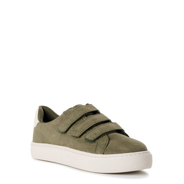 Time and Tru Women's Three Strap Velcro Fashion Sneaker - Walmart.com | Walmart (US)