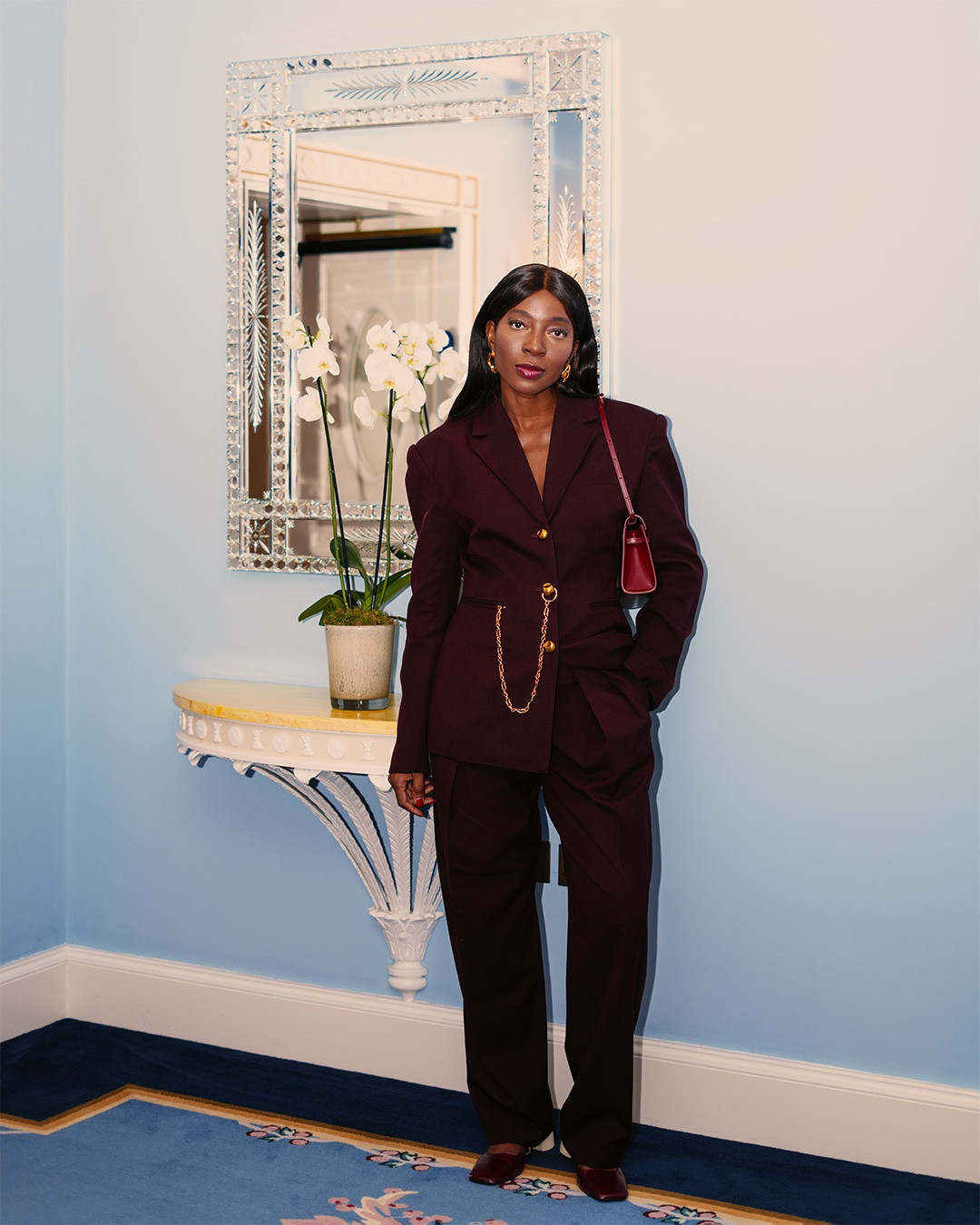 Burgundy suit, Meshki, Strathberry, Alexis Bittar ♥️

#LTKuk #LTKstyletip #LTKbag