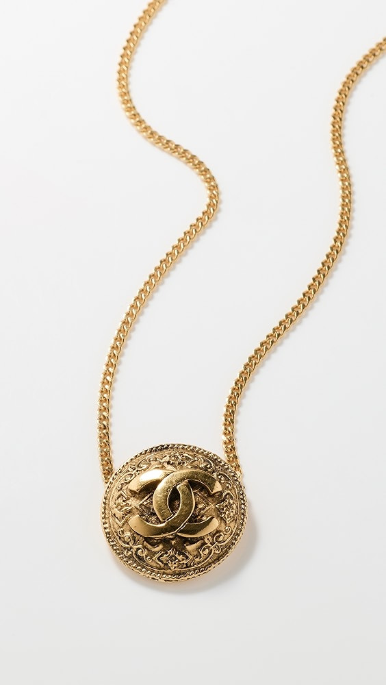 Chanel Gold CC Necklace | Shopbop