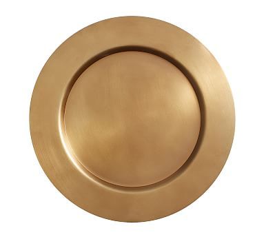 Bleecker Metal Charger Plate - Gold | Pottery Barn (US)