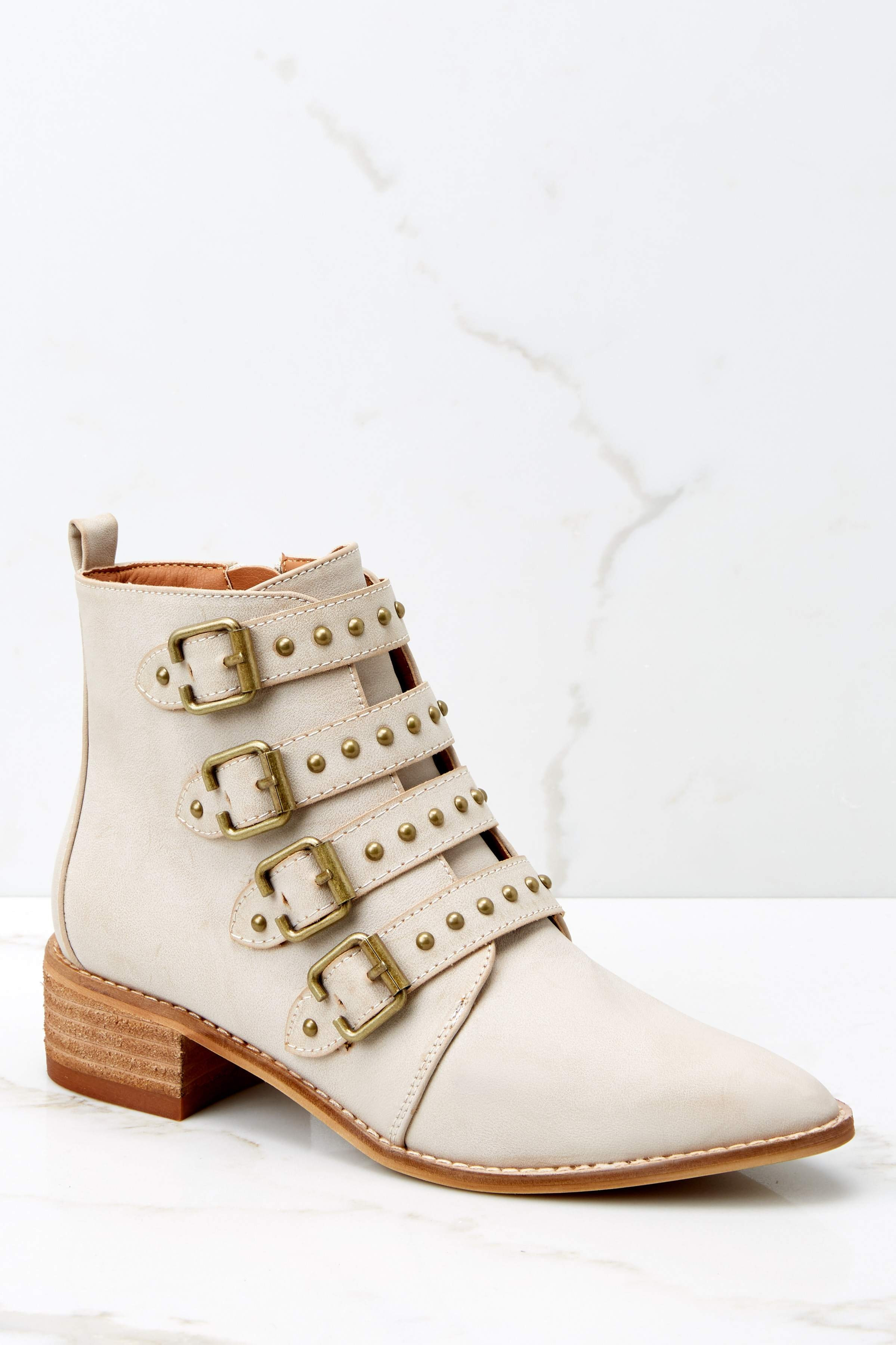 City Girl Light Taupe Ankle Booties | Red Dress 