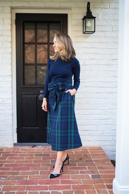 My favorite Walmart Black-watch plaid dress is in stock online in a size S! The sizing is forgiving since the belt is removable. You can tie it as tightly as you need! 

#LTKSeasonal #LTKstyletip #LTKunder50
