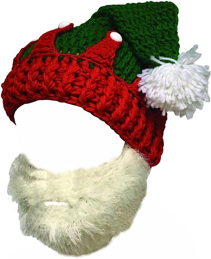 Kafeimali Unisex Christmas Winter Knitted Crochet Beanie Santa Hat Bearded Caps | Amazon (US)