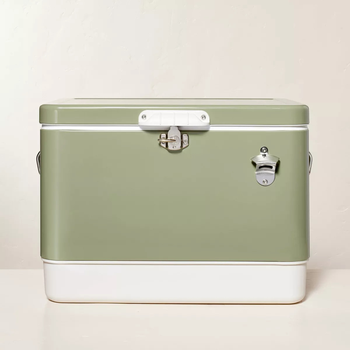 Hard-Sided 80can/54qt Two-Tone Cooler Green/Cream - Hearth & Hand™ with Magnolia | Target