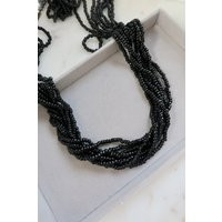 Vintage Black Multi-Strand Necklace - Seed Bead Strand | Etsy (US)