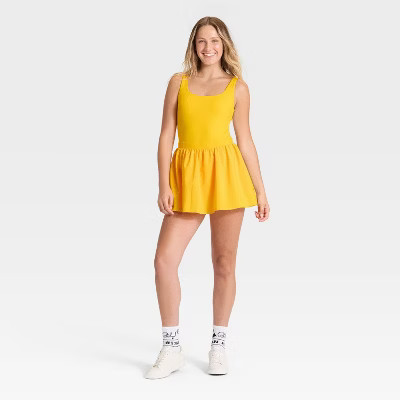 Women's Game Day Bubble Skort Active Dress - JoyLab™ Yellow L | Target