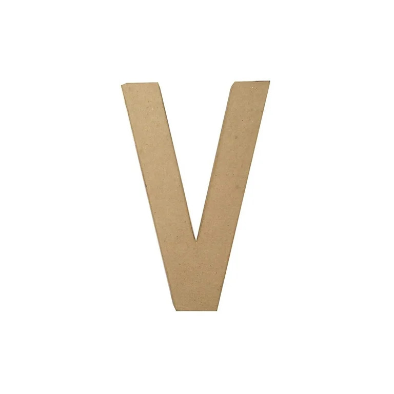 PA Paper Mache 8" Letter V Kraft | Walmart (US)