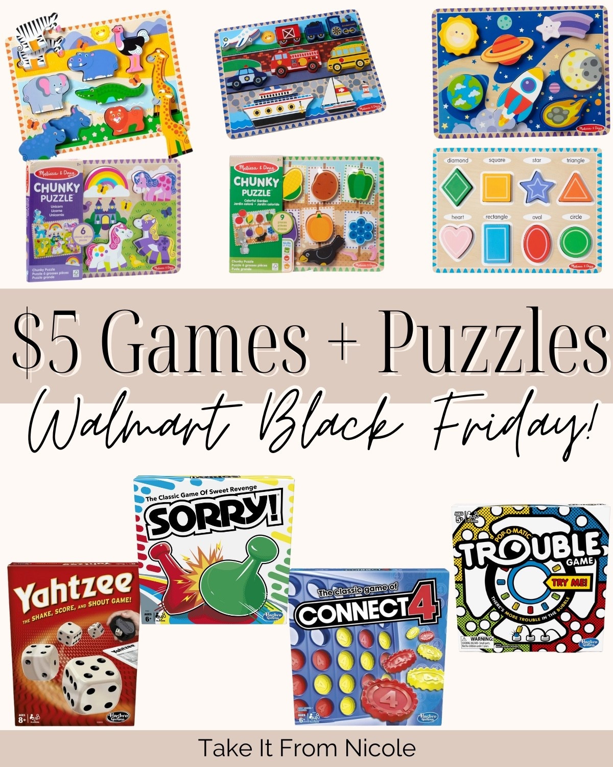 $5 Melissa and Doug Puzzles and Board games are back for Walmart Black Friday! I always grab some for party gifts and donations.

#LTKGiftGuide #LTKCyberWeek #LTKKids