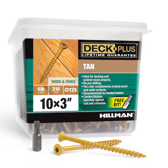 Deck Plus #10 x 3-in Wood to wood Deck Screws ( 310 -Per Box ) Lowes.com | Lowe's