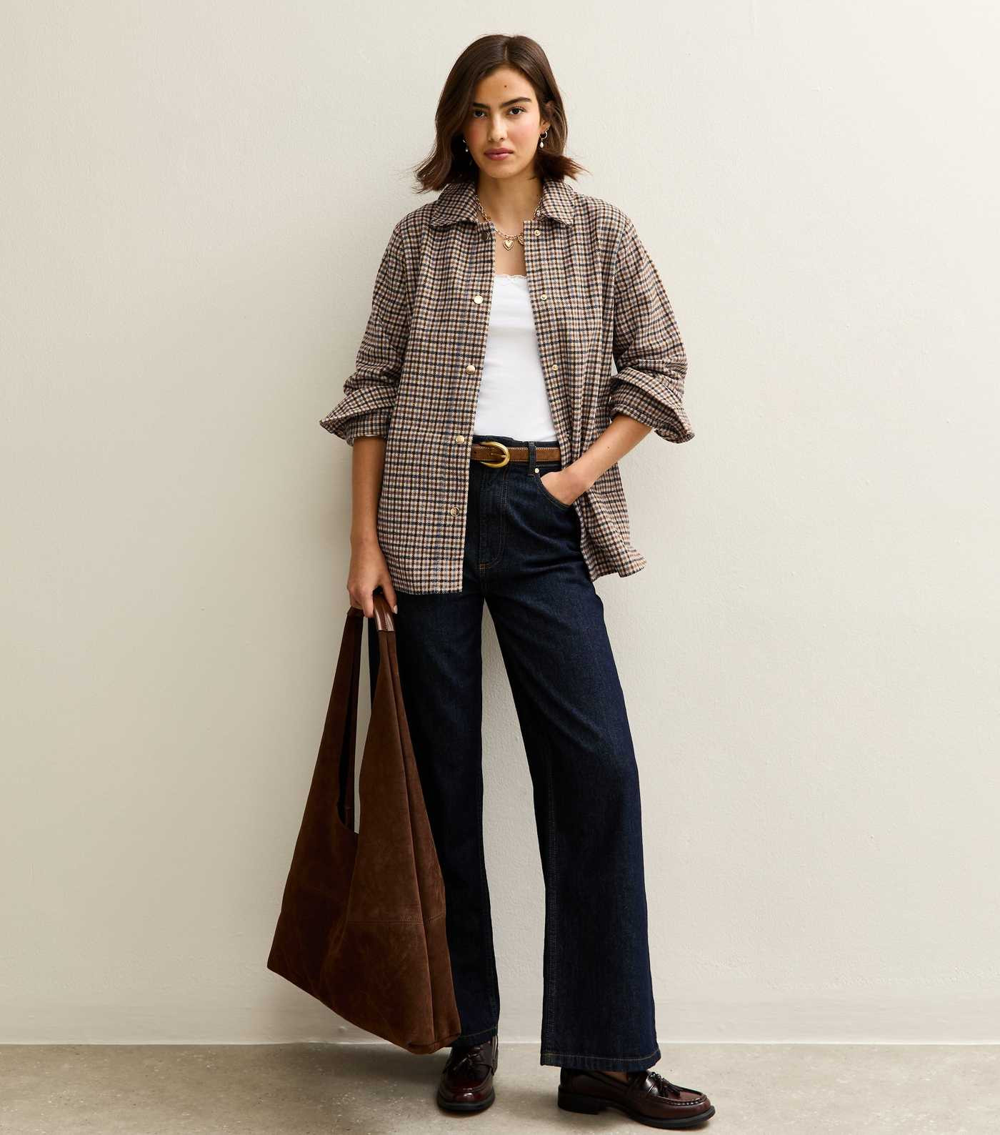 Brown Checked Shacket | New Look | New Look (UK)