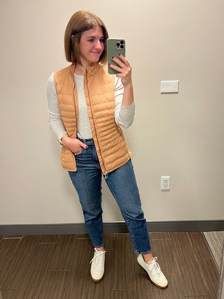 OOTD for a chilly day of wine tasting in Napa today! 🍷

Scored this vest for over 50% off and it’s SO warm and packable. It’ll be great for golf as well! I’m in a size M.

Tee: M
Jeans: 28
Sneakers: 8

#LTKstyletip #LTKfindsunder100 #LTKsalealert