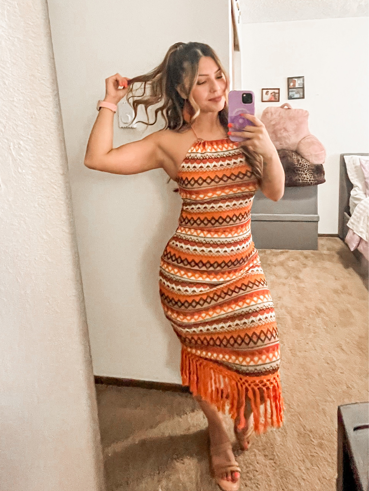 This dress from shein is giving all the vacation vibes 😍
Geo pattern, fringe hem, halter, backless, summer dress, vacation dress

#LTKunder50 #LTKunder100 #LTKcurves