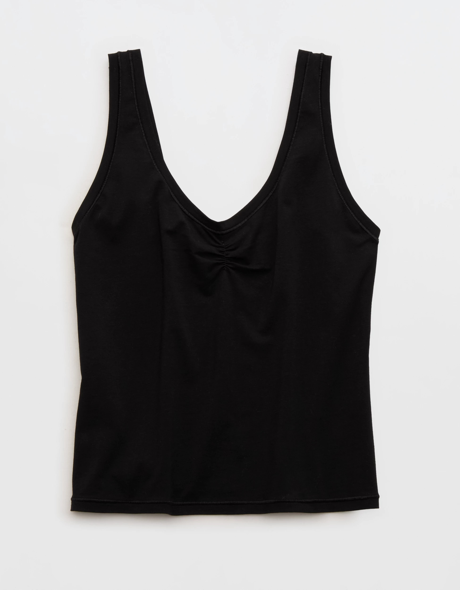 SMOOTHEZ Cotton Blend Ruched Tank Top | Aerie