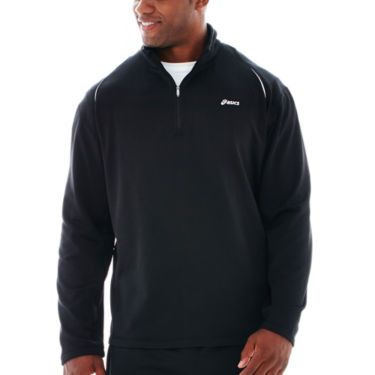 ASICS® Essential Check Quarter–Zip Fleece Pullover–Big &amp; Tall | JCPenney