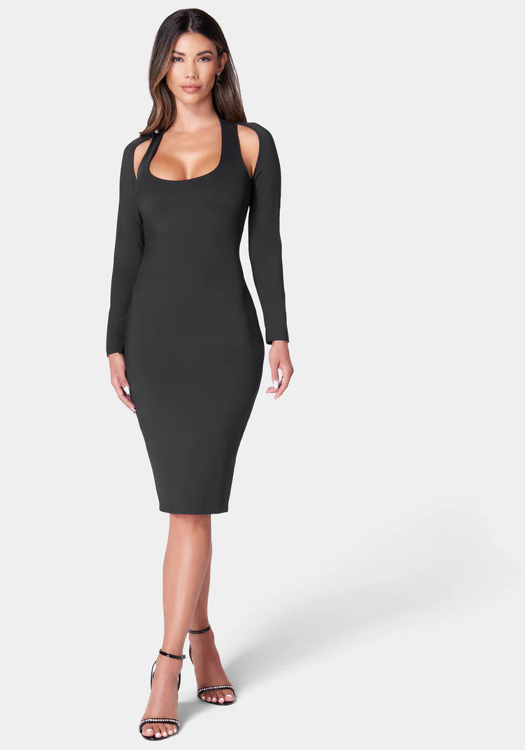 Cutout Knit Bodycon Dress | Bebe