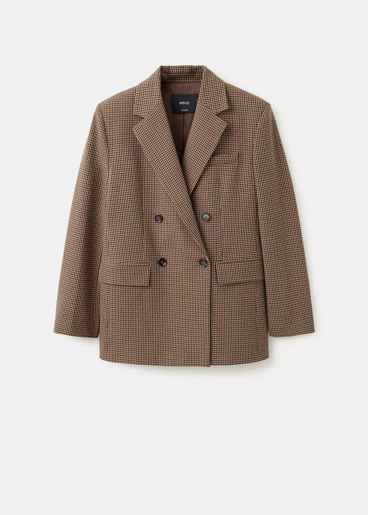 Check-print jacket | MANGO (UK)