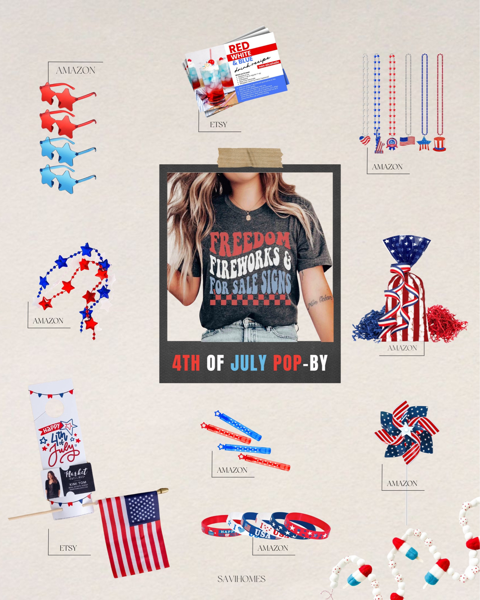 Real Estate Agent 4th of July Outfit & Patriotic Pop-By Client Gifts | Realtor Home  Real Estate Marketing Keller Williams, Coldwell Banker, Compass, Remax, Referrals #4thofjuly #realestate #texas #patriotic #clientgift #realtor #independenceday #popbys #kw #cbrealty  #july4th #redwhiteandblue

#LTKFindsUnder50 #LTKHome #LTKSeasonal