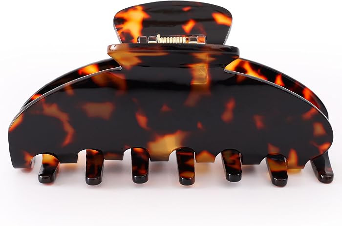 Large Tortoise Shell Hair Clip for Thick Hair Big Hair Claw Clips | Amazon (US)