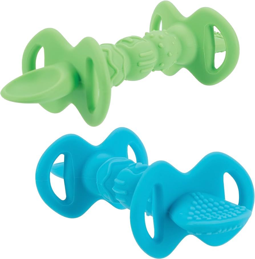 Nuby Dipeez 2 in 1 Silicone Spoons/Dipper, 2pk, Blue/Green | Amazon (US)