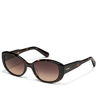 QUAY Women's On Brand 43mm Retro Oval Sunglasses - Dark Tortoise/Dark Fawn | Dillard's