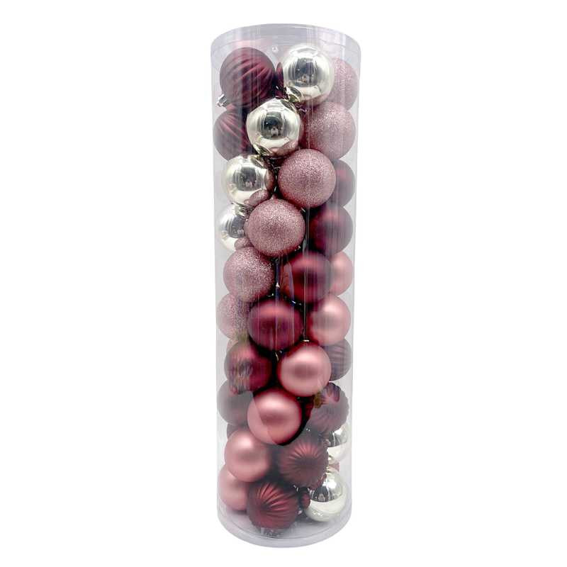 50-Count Pink Ornament Mix, 2.36" | At Home