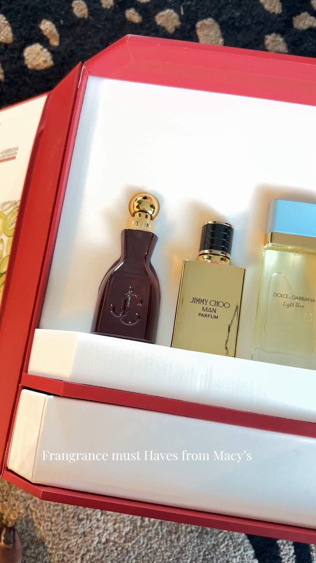 Frangrance must haves feom Macy’s! My favorites are Coach Cherry and Carolina Herrera Good Girl Blush!