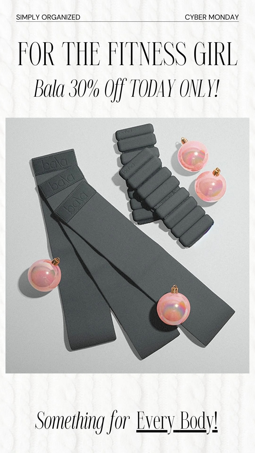 Today ONLY - Bala is 30% off! I'm grabbing gifts for my nieces and also my own little home gym. Yay!! 

 #LTKCyberWeek #LTKActive #LTKSaleAlert