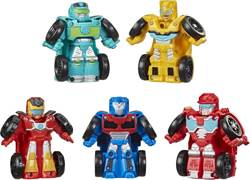 Transformers Playskool Heroes Rescue Bots Academy Mini Bot Racers Converting Robot Toy 5-Pack, 2-... | Amazon (US)