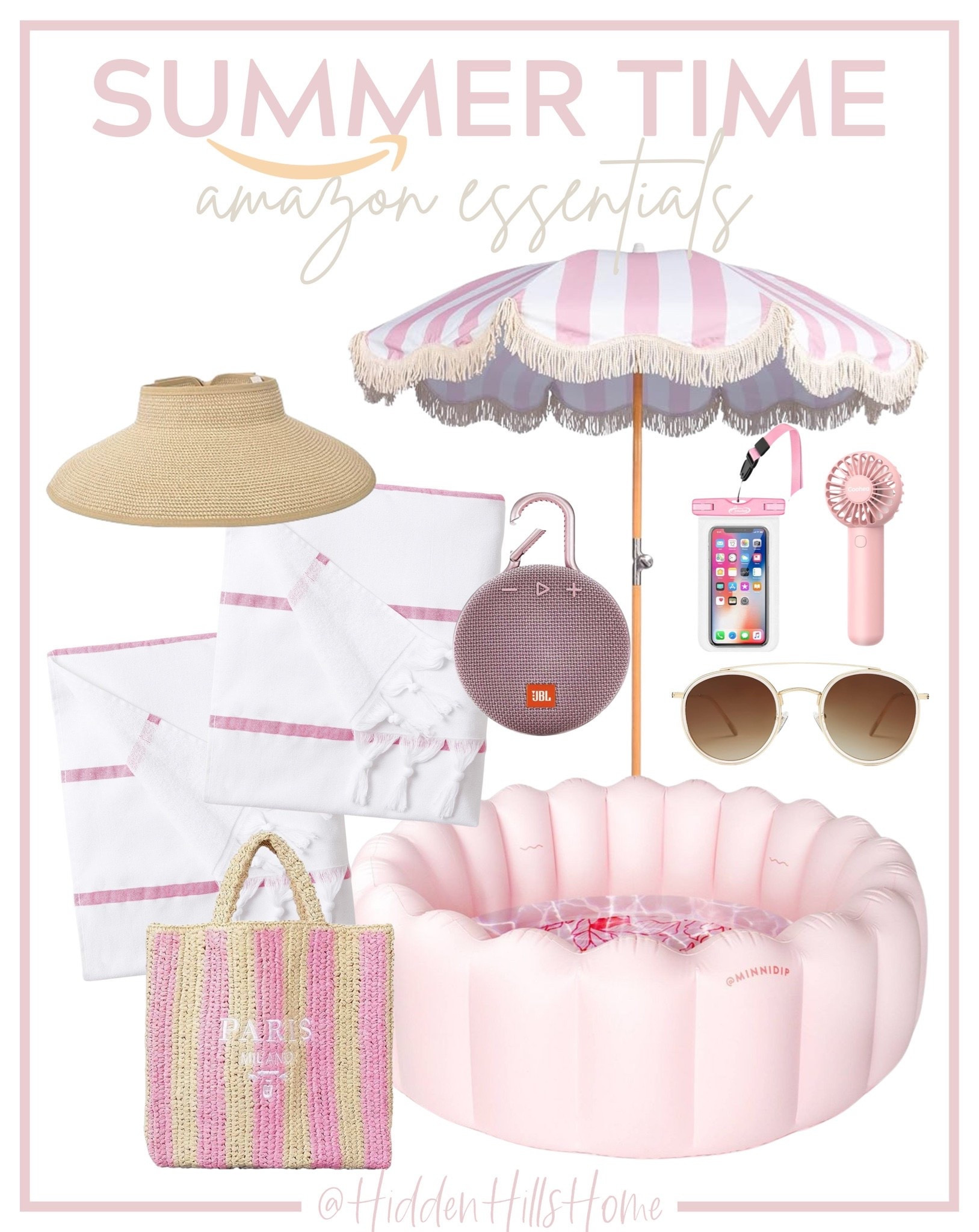 Amazon summer time essentials! Amazon outdoor umbrella, cute Amazon summer essentials, Amazon sunglasses, Amazon beach towels #amazon #pink

#LTKHome #LTKSaleAlert #LTKSeasonal