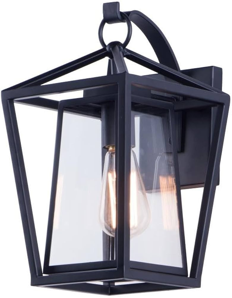 Maxim Artisan 1 Light Outdoor Wall Lantern 14 Inch Tall with Black Finish | Amazon (US)