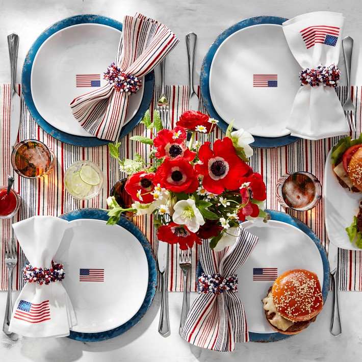 American Flag Melamine Dinner Plates | Williams-Sonoma