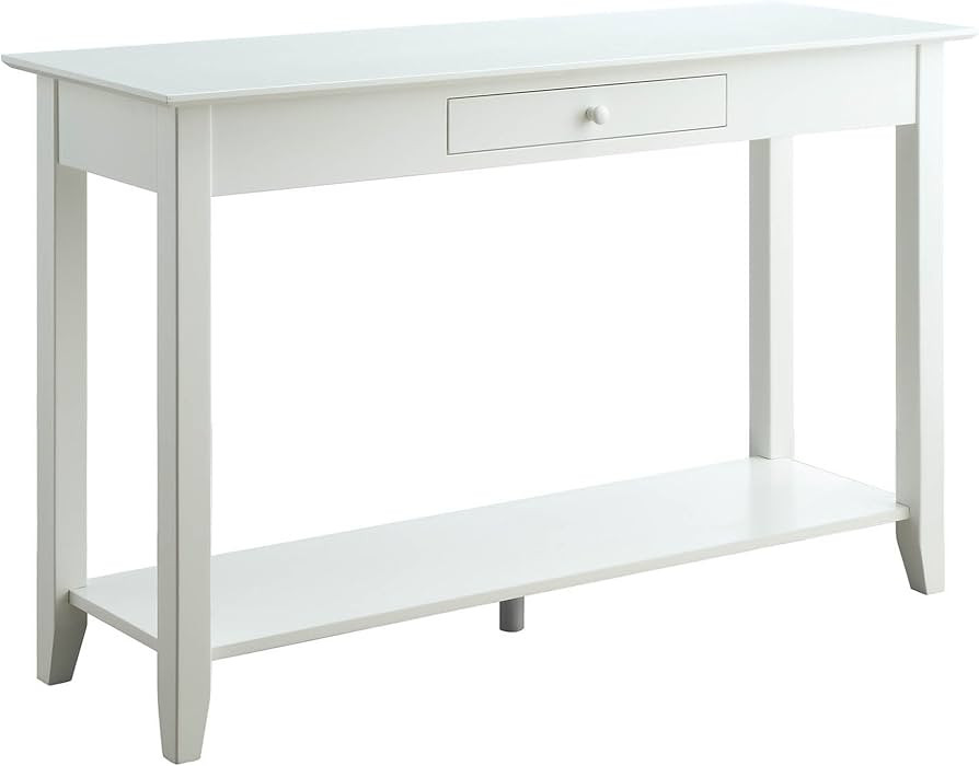 Convenience Concepts American Heritage Console Table with Drawer, White | Amazon (US)