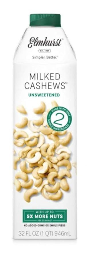 ELMHURST Unsweetened Cashew Milk, 32 FZ | Amazon (US)
