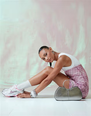 Nike Air Max Moto 2K unisex trainers in white and pink | ASOS | ASOS (Global)