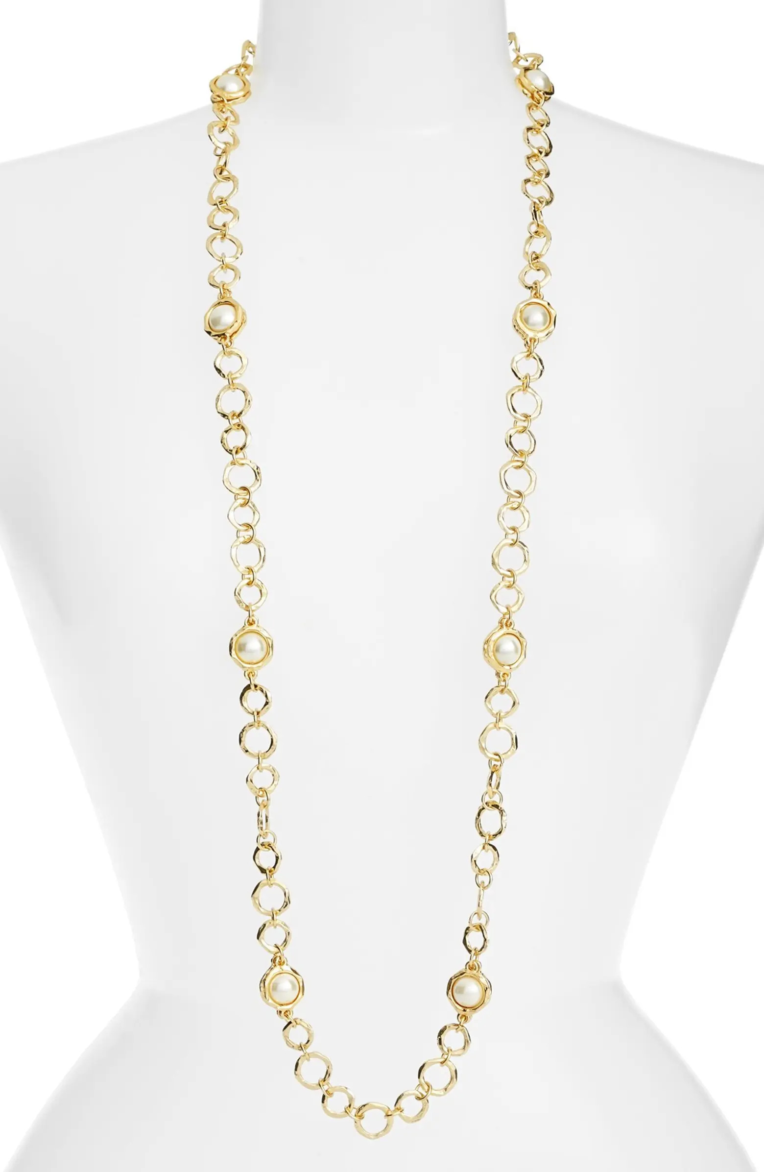 Karine Sultan Long Imitation Pearl Necklace | Nordstrom | Nordstrom