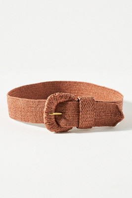 Raffia-Wrapped Stretch Waist Belt | Anthropologie (US)