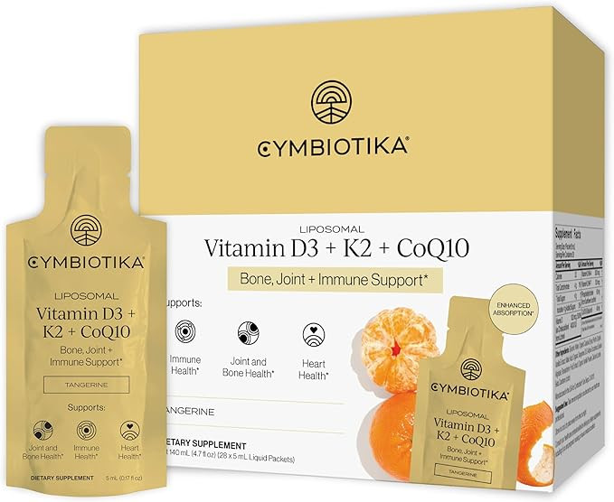 CYMBIOTIKA Liposomal Vitamin D3 K2 + CoQ10 for Bone & Heart | Amazon (US)