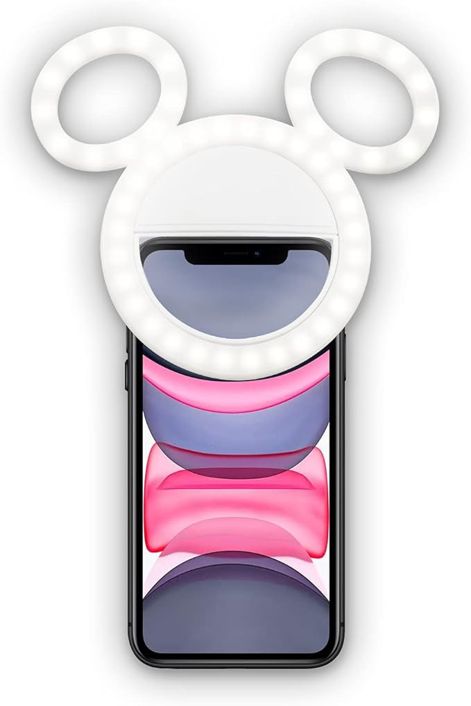 Disney iJoy Mickey Mouse Clip On Selfie Ring Light for Phone- Rechargeable LED Ring Light for iPh... | Amazon (US)